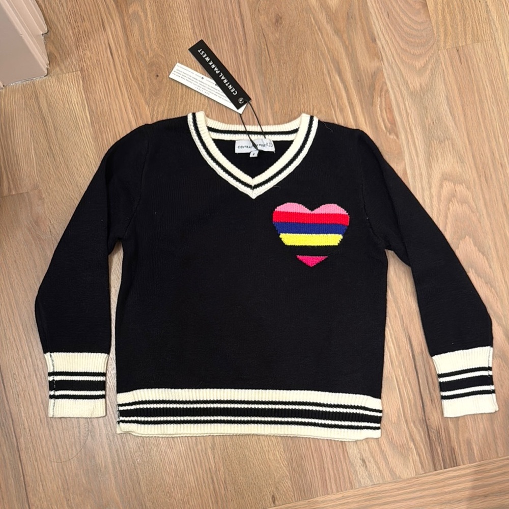 Comme des Garcons Black Sweater with Heart Design